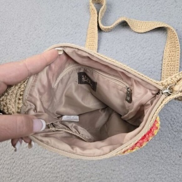 The Sak Crochet Crossbody Bag Rainbow Striped Boho Hippie Purse - Picture 6 of 9